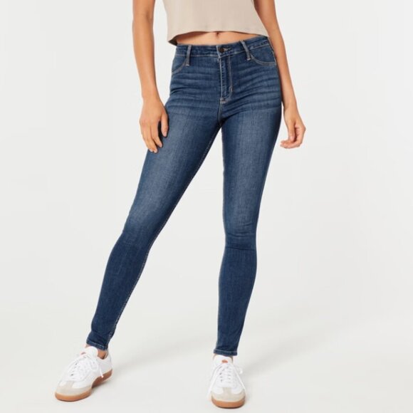 Hollister Ultra High-Rise Jean Legging Medium Wash 7R 28x28 - Picture 1 of 14